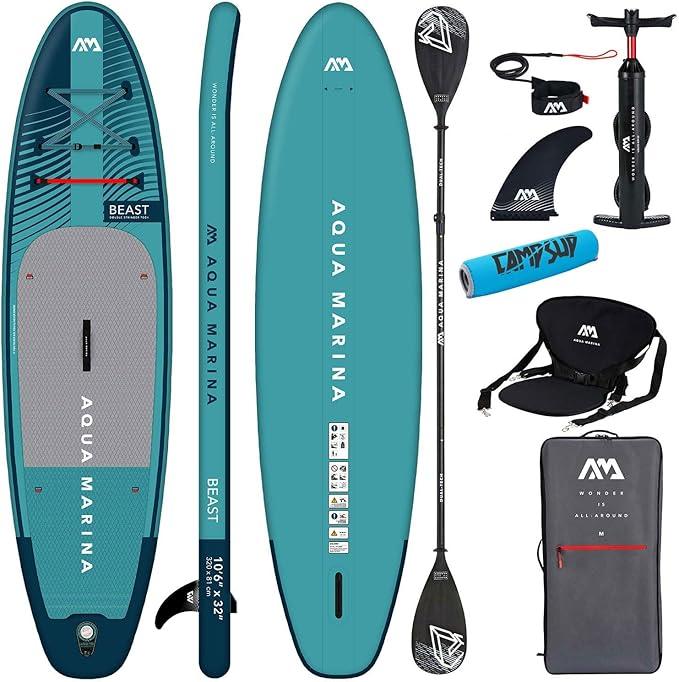 Beast 10'6" - Aufblasbares SUP Board Allround für Anfänger - Stand Up Paddle Board Komplettset - Limited Edition Blau