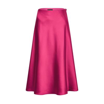 Schlupfrock GOLDNER "Kurzgröße Eleganter Midirock mit Schlupfbund", Damen, Gr. 23, rot (bordeaux), Obermaterial: 100% Polyester PES., ausgestellt, Röcke, angenehm zu tragendeer Schlupfbnund
