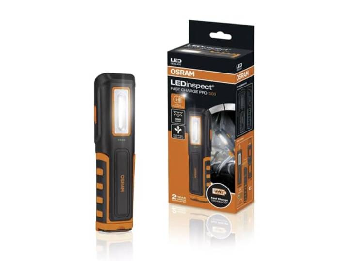 OSRAM LEDinspect FAST CHARGE PRO500, LED-inspectielamp, 5700K, oplaadbare LED-werklamp, magnetisch, incl. haak
