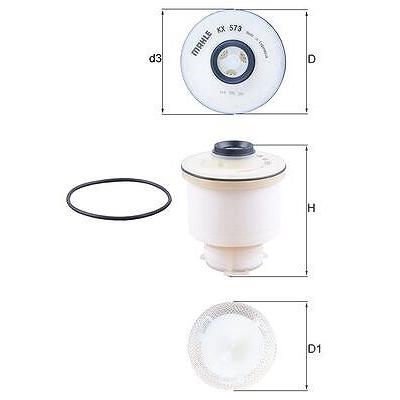 Mahle Kraftstofffilter [Hersteller-Nr. KX573D] für Toyota