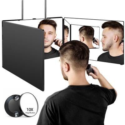 Fusion Finds Trifold Mirror For Self Haircuts Adjustable Self Haircut Mirror For Men & Women Trifold Mirror For Self Haircuts Adjustable Self Haircut Mirror For Men & Women