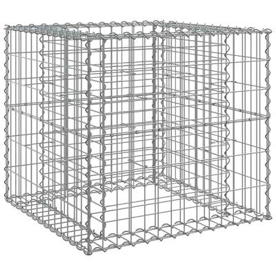 vidaXL Gabionenkorb Silbern 70x70x65 cm Verzinktes Eisen