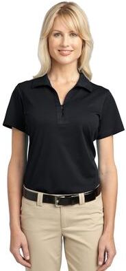 Port Authority L527 Women's Tech Pique Polo Shirt in Black size XXL   Polyester
