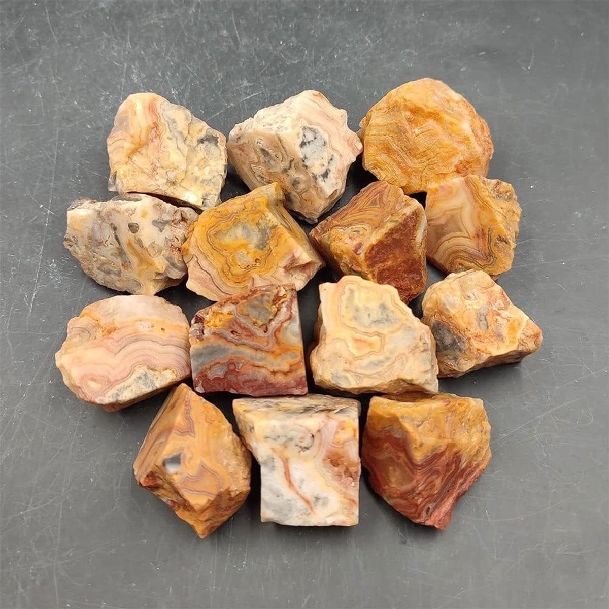 Gekke Agaat Ruwe Steen Kristal Decoratie 100 gram
