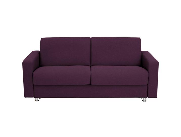 Bali Schlafsofa, Aubergine, Metall, 195x84x100 cm, Textiles Vertrauen - Oeko-Tex®, Typenauswahl, Fussart wählbar, Lederauswahl, Stoffauswahl, Armteilvarianten, Hocker erhältlich, Wohnzimmer, Sofas & Couches, Schlafsofas