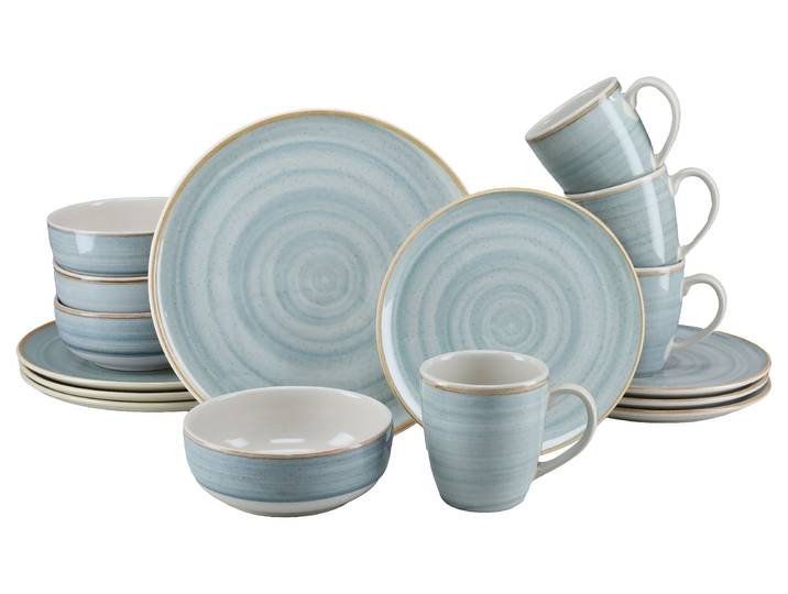 Kombiservice CREATABLE Caoba, Geschirr-Set, 16-tlg. , blau (azul), 16, Steingut, Geschirr-Sets, Kombiservice, Robustes Steingut, skandinavische Schlichtheit