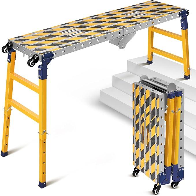 2 in 1 Stabil Arbeitsplattform + Mobiler Schweißtisch, 500 kg Belastbarkeit