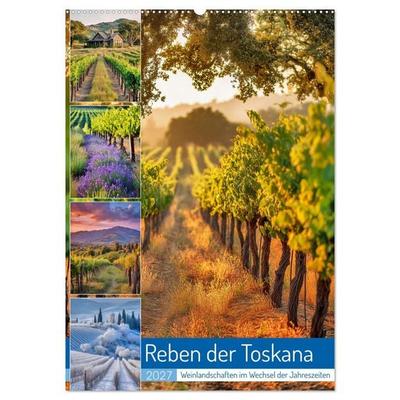 Reben der Toskana (Wandkalender 2027 DIN A2 hoch), CALVENDO Monatskalender