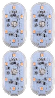 Inspire Curations TouchGlow Car LED Reading Light USB Touch Sensitive Car Light With Ambient & Emergency Modes 4pcs