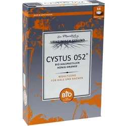 Cystus 052 Bio Halspastillen Honig-Orange 66 ST