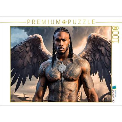 CALVENDO Puzzle Engel Uriel - Kämpfer gegen das Böse | 1000 Teile Lege-Größe 64x48cm Foto-Puzzle für glückliche Stunden