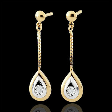 Edenly OhrhÃ¤nger TrÃ¤ne der Antilope - Gelbgold und WeiÃŸgold
