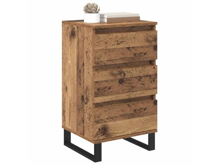KTHLBRH Anrichte mit Schublade aus Holz Pulverbeschichtete Metallbeine, minimalistisches Design, großer Raum, strukturierte Textur