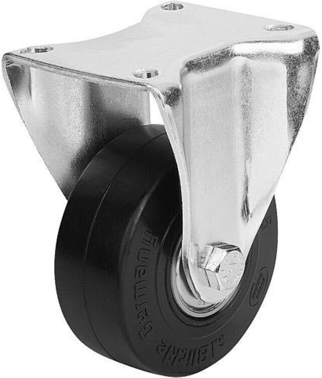 KIPP Bockrolle ohne Feststellsystem Stahl Gummi Ø 100 B 40 (K1763.100401)