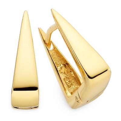 Paar Creolen BRUNO BANANI "Schmuck Geschenk Ohrschmuck gelbgoldfarbem vergoldet konisch", gelbgoldfarben, Ohrringe, Damen, Silber 925 (Sterlingsilber)