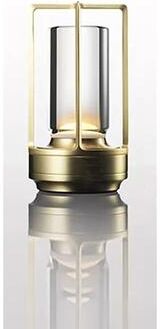 Uplifted Goods Elegant Touch Activated LED Bedside Lamp For Ambient Lighting gold type C Charger