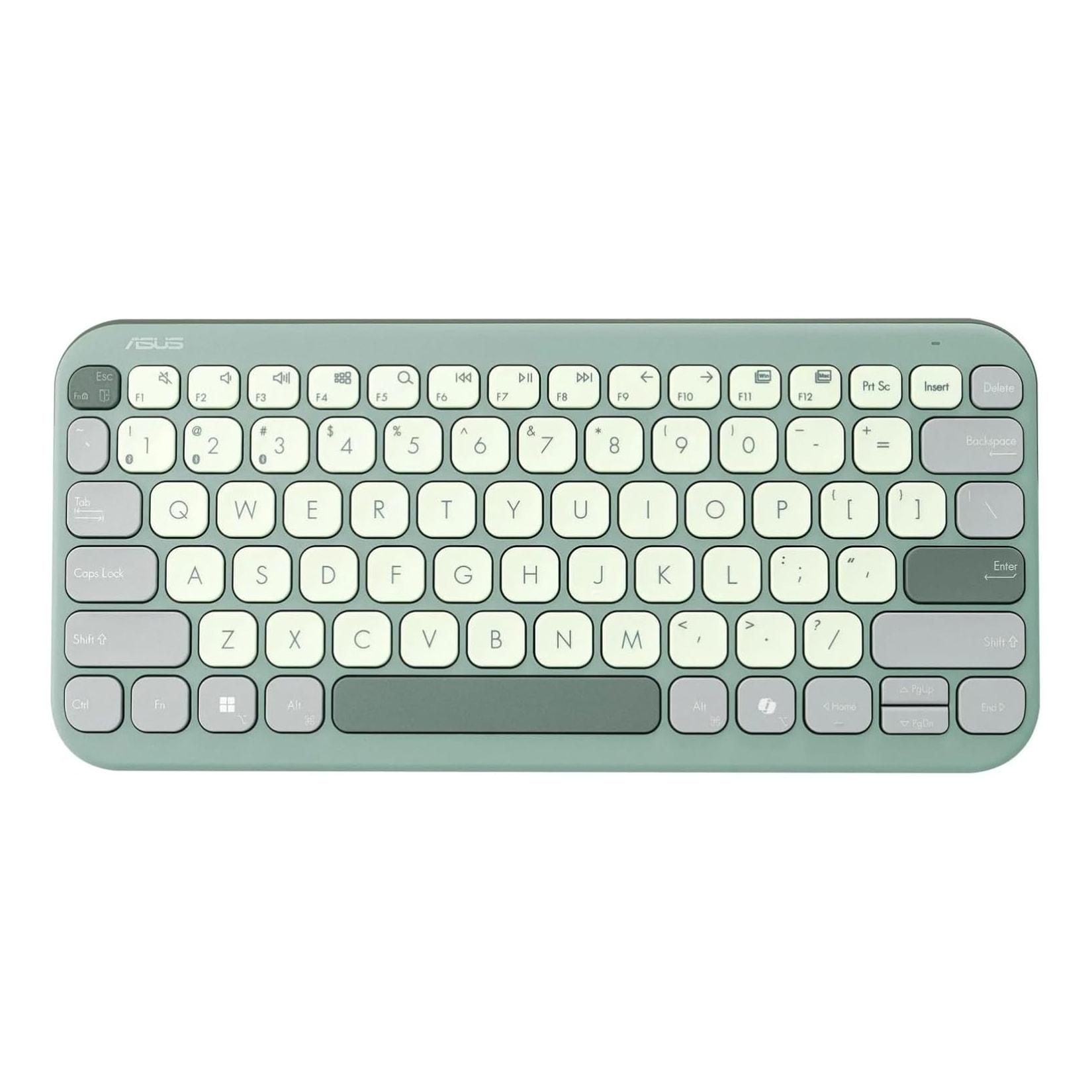 ASUS KW100 Tastatur, Grün (DE-Layout, Bluetooth)