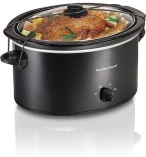 Hamilton Beach Black 5 Quart Portable Oval Slow Cooker