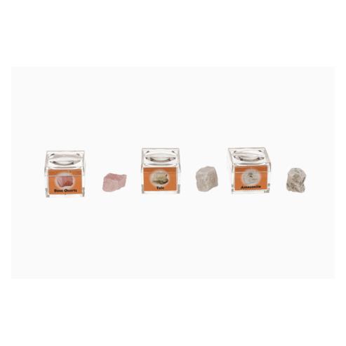 Out of the blue 3er Set Mineralsteine Rosenquarz / Talc / Amazonit (24/1244H)