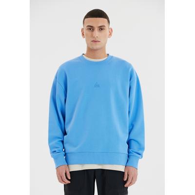 Sweatshirt SOS "Bovec", Herren, Gr. M, blau, 100% Baumwolle, unifarben, normal, Rundhals, Sweatshirts Sweatshirt, aus reiner Bio-Baumwolle