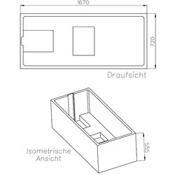 Neuesbad Wannenträger für Villeroy & Boch Libra 170x75 SW12154