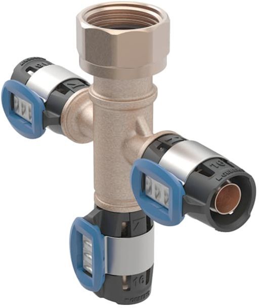 Geberit Verteilerspinne 653434001 mit FlowFit Pressanschlüssen, 3-fach