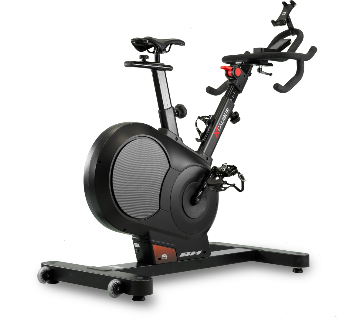 Bicicleta indoor BH Fitness Xcalibur EMS: Smart Bike com sistema EMS com mudanças no manillar que oferece um treinamento 100% silencioso