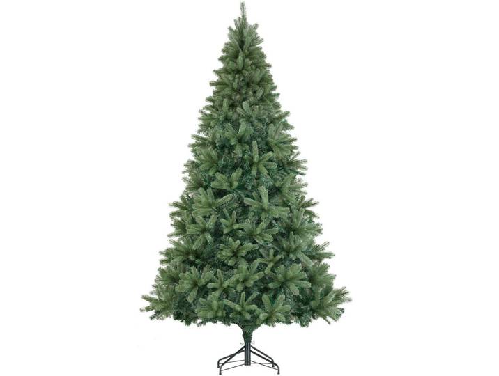 tectake Weihnachtsbaum Prancer, pulverbeschichteter Metallständer mit Kunststoffkappen, grün, Grün, Dreieckig, 230 cm, Dekoration, Weihnachtsdekoration, Christbäume & Zubehör