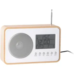 Karlsson, Wecker, Wecker mit FM-Radio, helles Holzfurnier