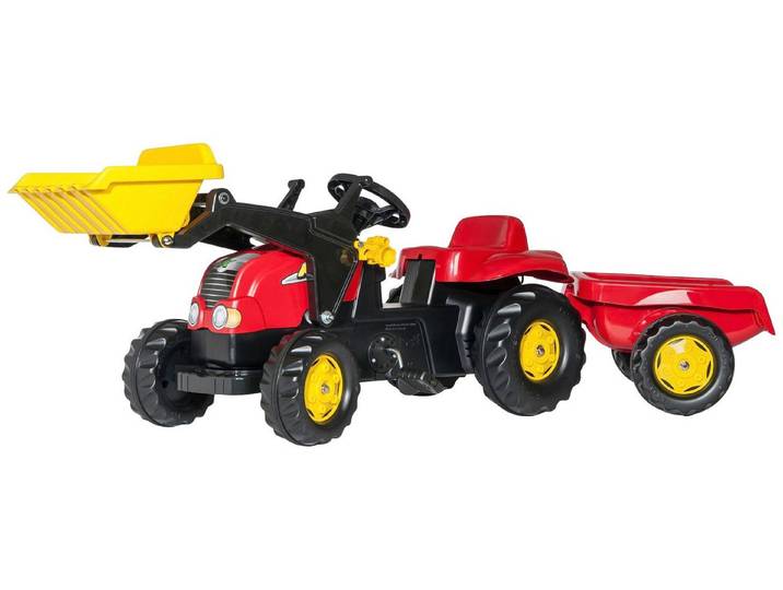 rolly toys® Tretfahrzeug rollyKid, Traktor mit Trailer und Lader