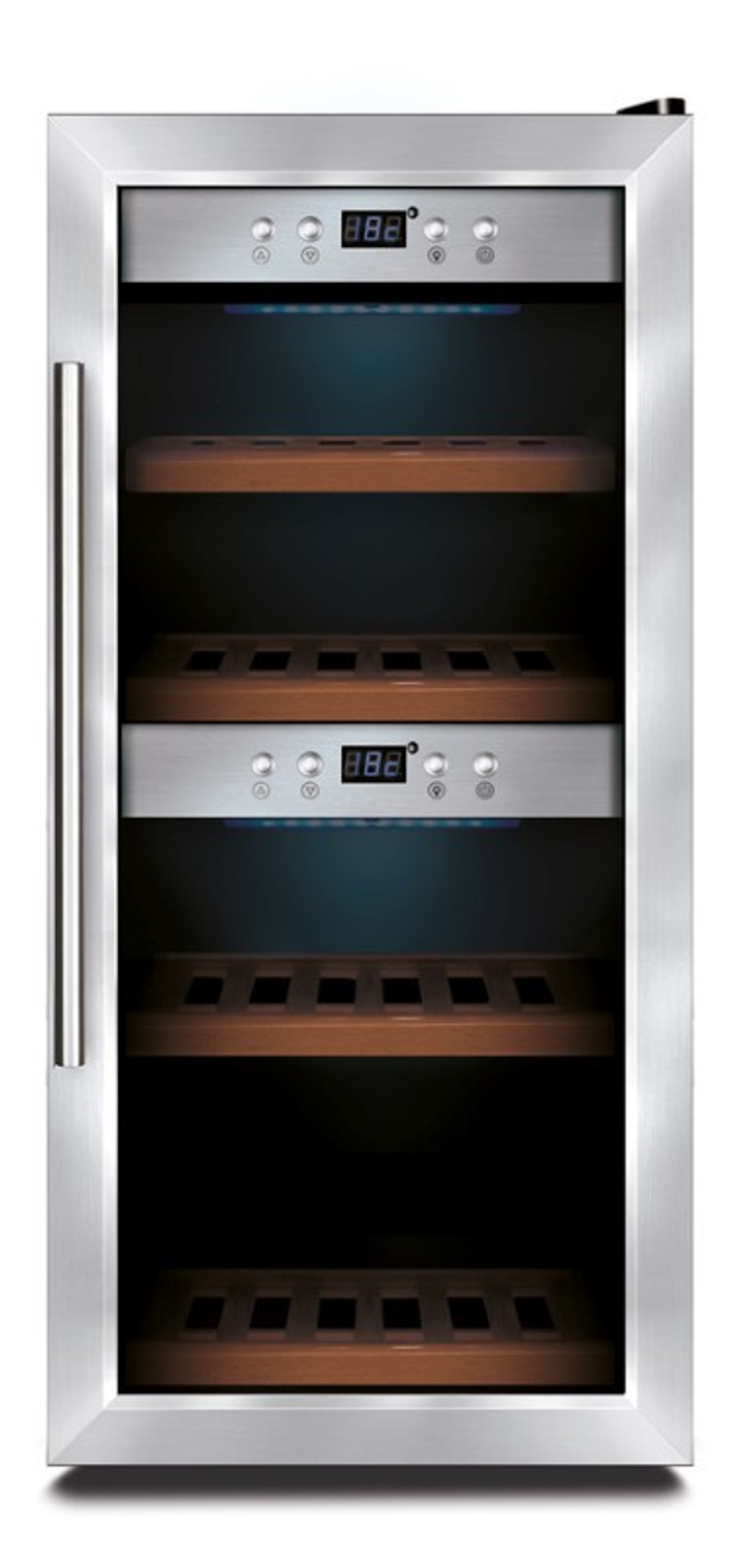Caso WineMaster 24, Weinkühler mit Kompressor, Freistehend, 24 Flasche(n), 80 W, Silber, Schwarz, Edelstahl