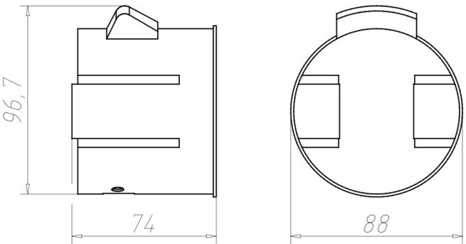 KAISER Boîtier encastrable ThermoX-LED 9320-20 86 × 70 mm (9320-20)