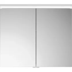 burgbad Lin20 Spiegelschrank LED-Beleuchtung, 2 Türen, 800x700x170mm, SPQK080F5375, Farbe: Weiß Matt