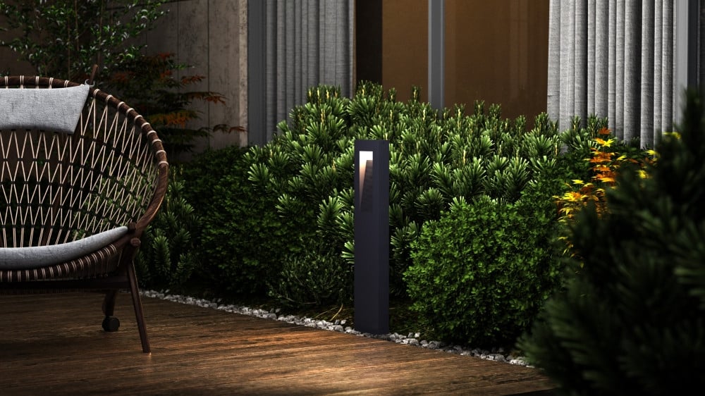 Lutec Arteo Design Tuinlamp - Zwart - Aluminium