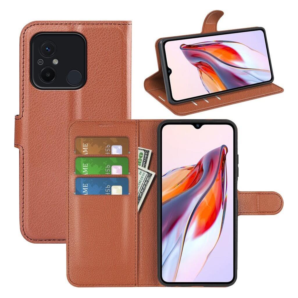 Cover-Discount Xiaomi Redmi 12C - Leder Etui Hülle braun (Xiaomi Redmi 12C) (660130133I)