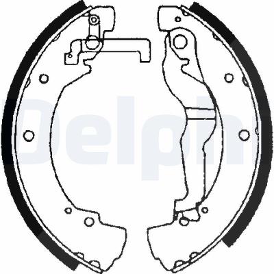 Delphi Bremsbackensatz [Hersteller-Nr. LS1656] für VW
