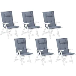 SITZAUFLAGEN 6er-Set Blau 50/45 cm Java/Amantea