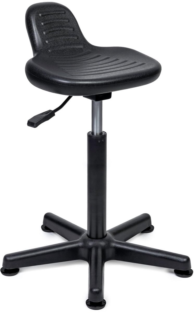 Ergonomische Kassakruk Zwart met Faux Leather bekleding