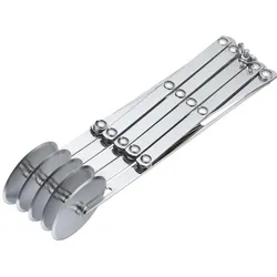 Westmark Teigschneider 5 Räder ausziehbar, Backutensilien, Silber
