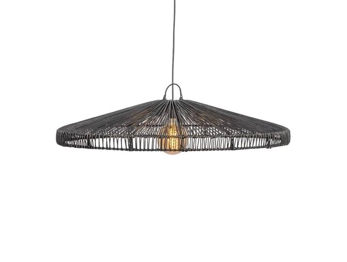 Suspension en rotin noir XL