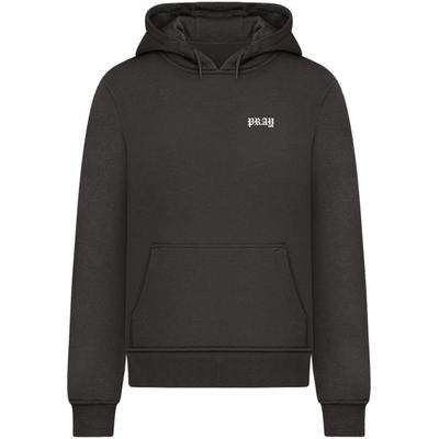 Kapuzenpullover MISTERTEE "MisterTee Faith Meets Strength Hoody", Herren, Gr. XS, schwarz, 65% Baumwolle, 35% Polyester, mehrfarbig, normal, ohne Ausschnitt, Pullover Kapuzenpullover