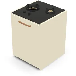 Brabura CT 60 Kochfeld - Nero Zimbabwe / Perle Blanche / Holzgriff
