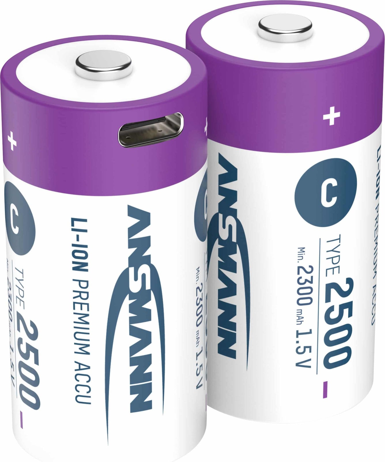 Ansmann 1313-0004 2 Akku's 2500 Baby C 2.300 mAh