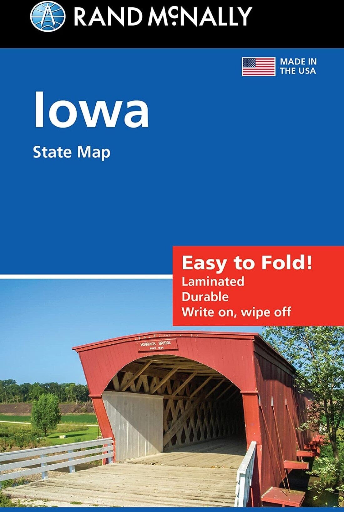 Iowa, carte facile à plier   Rand McNally