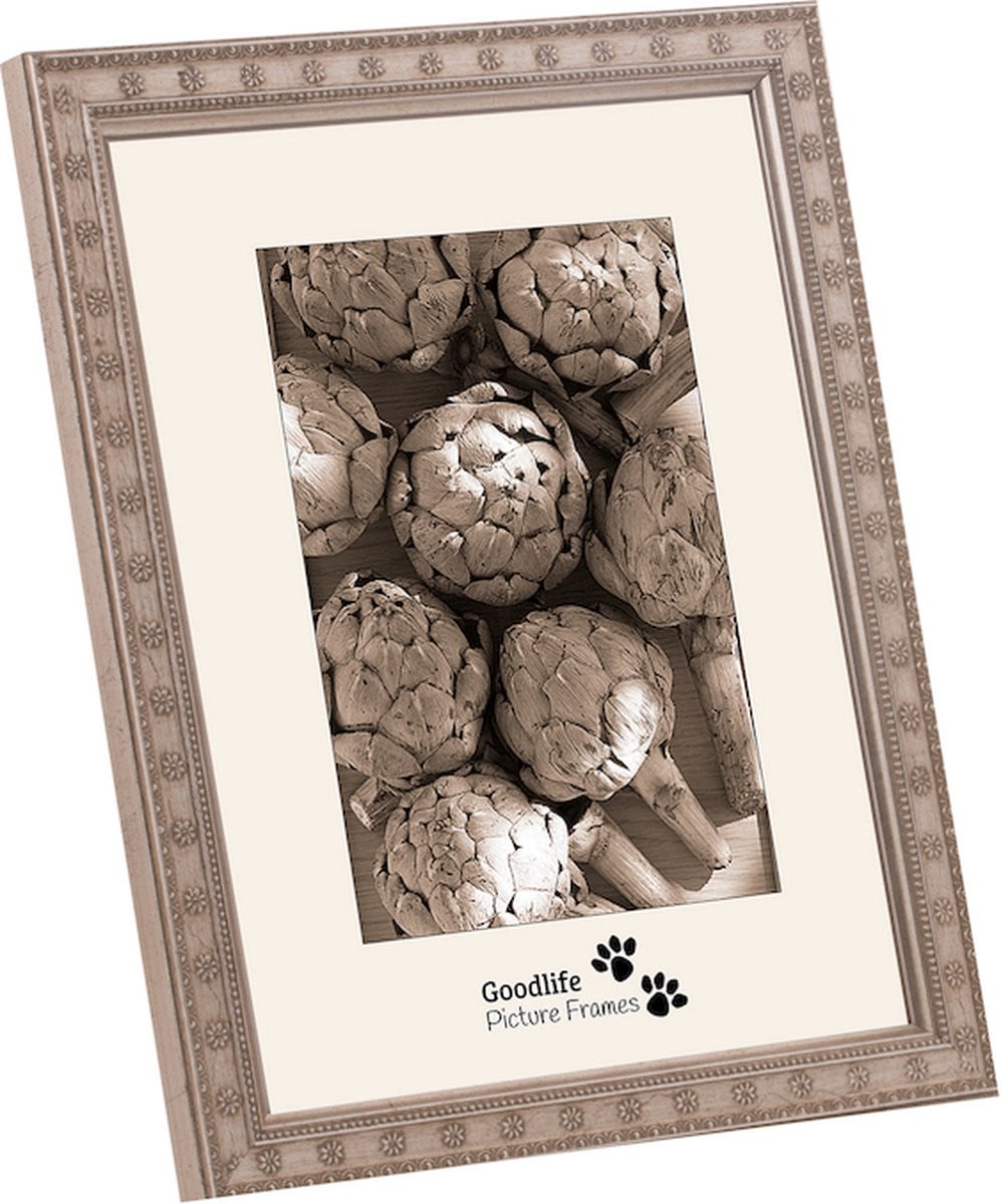 Houten fotolijst Fleur Zilver 25 x 38 cm