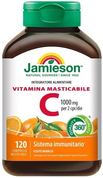Jamieson Vitamina C 1000 Integratore Arancia 120 Compresse Masticabili