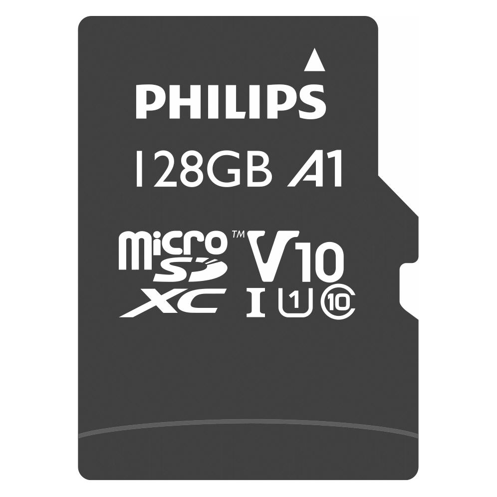 Philips MicroSDXC Class 10 UHS-I U1 mit Adapter (128 GB, microSDXC, U1, UHS-I) (FM12MP45B/00)