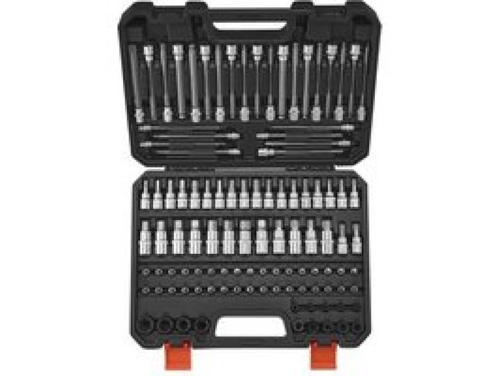 VEVOR Bohrer-Steckschlüsselsatz, 107-tlg. Sechskant/Torx/Außen-Torx/manipulationssicher/extra lang, S2-Legierungsstahl und Cr-V-Stahl, 1/4, 3/8 und 1/2 Zoll Antrieb, mit Aufbewahrungskoffer