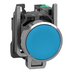 Schneider Electric XB4BA615 Drucktaster, Harmony XB4, Metall, 22mm, blau, unbeschriftet, tastend, 1S, Push-In Drucktaster 1 St.