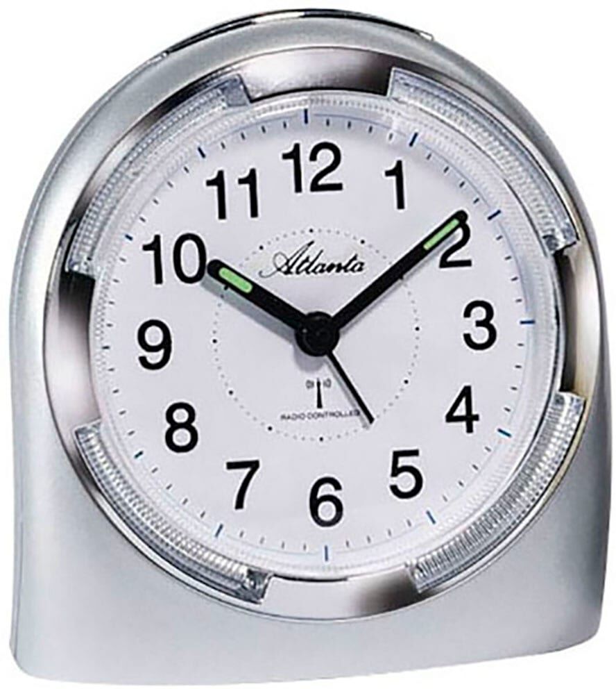 Funkwecker ATLANTA, silber (silberfarben), Wecker, Funkwecker